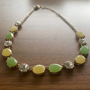 J. Crew green gem statement necklace 💎